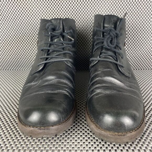 Velez Chukka Boots Mens Size 40 Black Leather Lace Up Casual - Picture 6 of 12